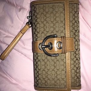 Coach monogram wallet/wristlet